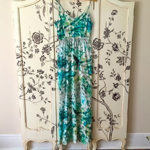Parker Green and Blue Maxi Dress